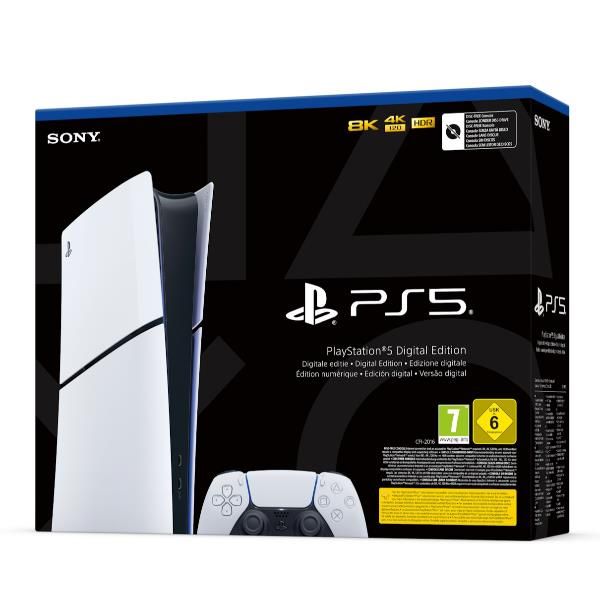 Sony PlayStation 5 Digital Edition 825 GB Wifi Negro, Blanco Chasis E