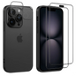 Pack de Accesorios iPhone 16 Pro con 3 Protectores de pantalla + 3 Protectores de cámara + Funda Bumper