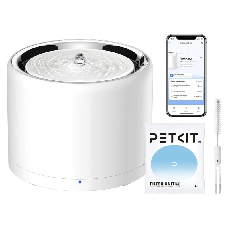 Petkit Eversweet 3 Pro UVC Smart Pet Silent Pump Blanco - Bebedero para animales de compaía