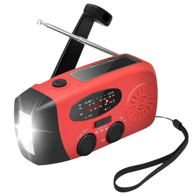 Radio Stonego 2000 mAh Rojo - Radio de Emergencia Hover Image
