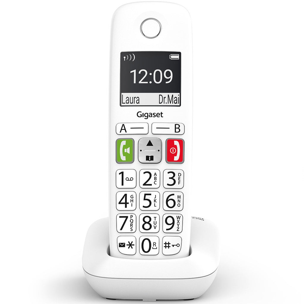 Telefono Fijo Inalambrico Gigaset E290 Blanco 150 Numeros - 21 Tonos