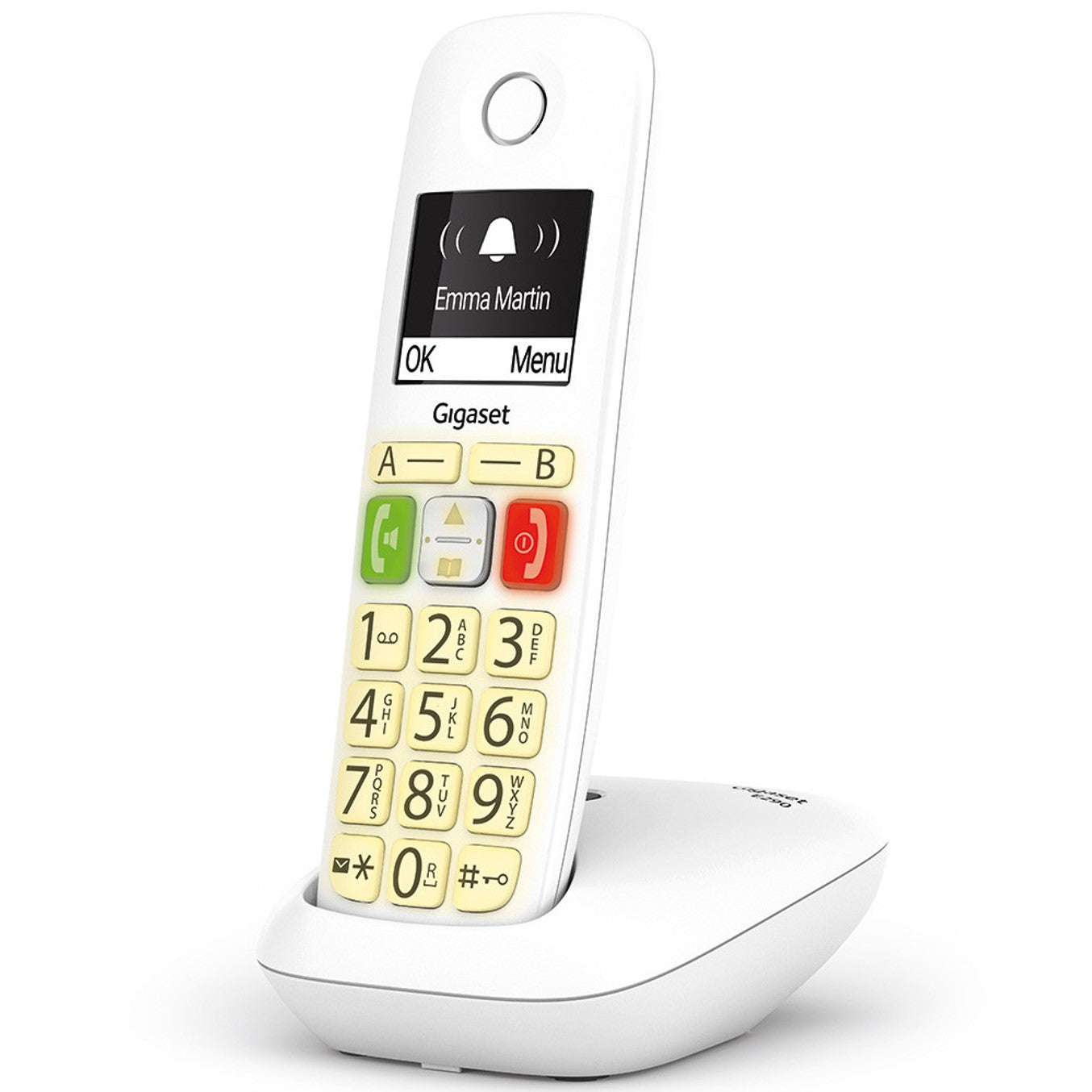 Telefono Fijo Inalambrico Gigaset E290 Blanco 150 Numeros - 21 Tonos