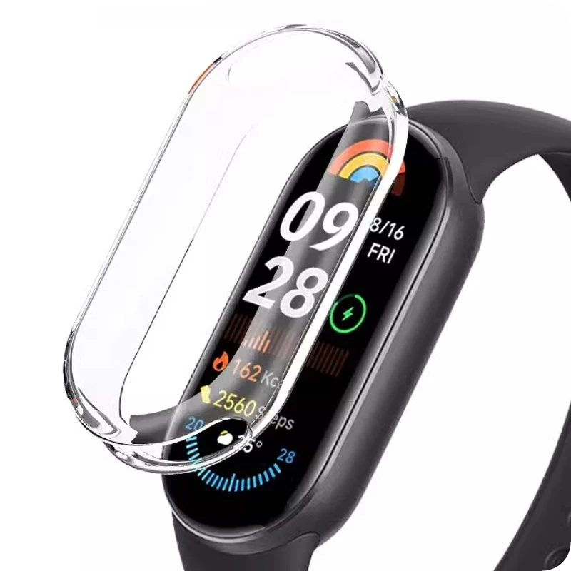 Funda PC + Cristal Templado Xiaomi Smart Band 10 Transparente