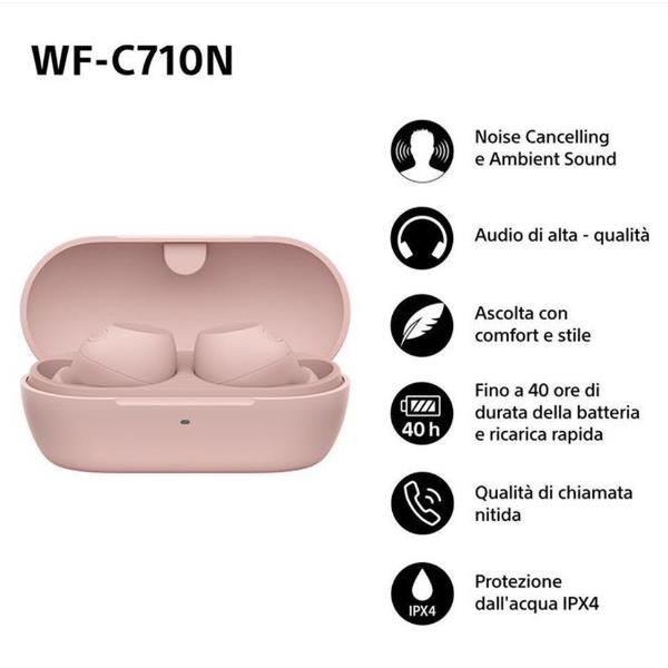 Sony Wf-c710n Rosa / Auriculares Inear True Wireless Con Noise Cancelling