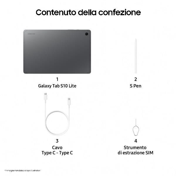 Samsung Galaxy Tab 10 Lite SM-X406B 10.9" 6GB/128GB Wi-Fi 5G Plata