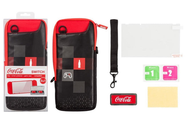 Pack Kit 3 En 1 Bag + Screen Protector + Game Case Coca-cola Hover Image