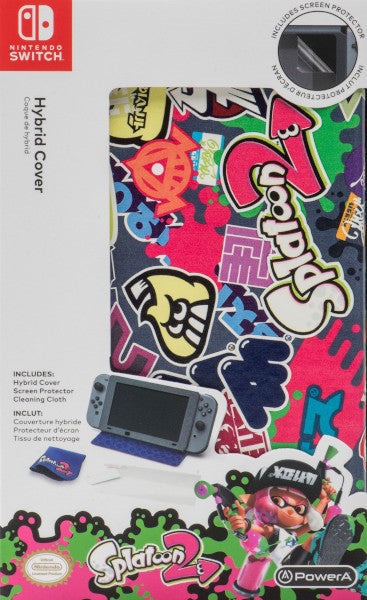 Protector de pantalla Power A Hybrid Cover Splatoon 2 (incluye Creen Protector)