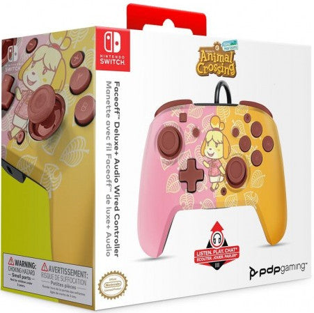 Mando Pdp Faceoff Deluxe Audio Wired Controller Animal Crossing: Isabelle ( Switch 2 ) Hover Image
