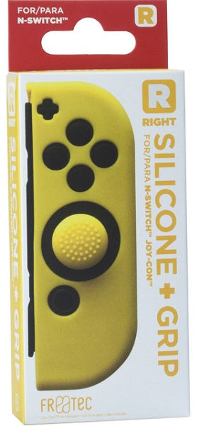 Funda de silicona Fr-tec Silicone + Grip For Joy-con Derecho (let) Amarillo Hover Image