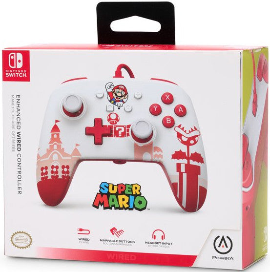 Mando Power A Enhanced Wired Controller Super Mario White & Red (blanco/rojo) Hover Image
