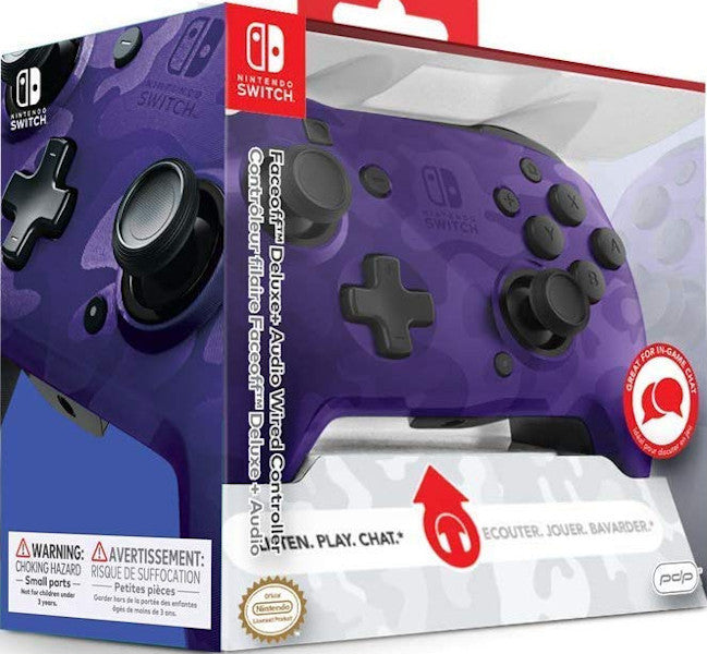 Mando Pdp Faceoff Deluxe + Audio Wired Controller Purpura ( Switch 2 ) Hover Image
