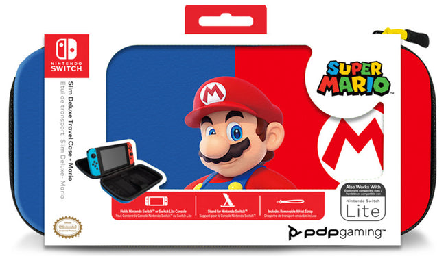 Funda Pdp Slim Deluxe Travel Case Super Mario (azul/rojo) (lite) Hover Image