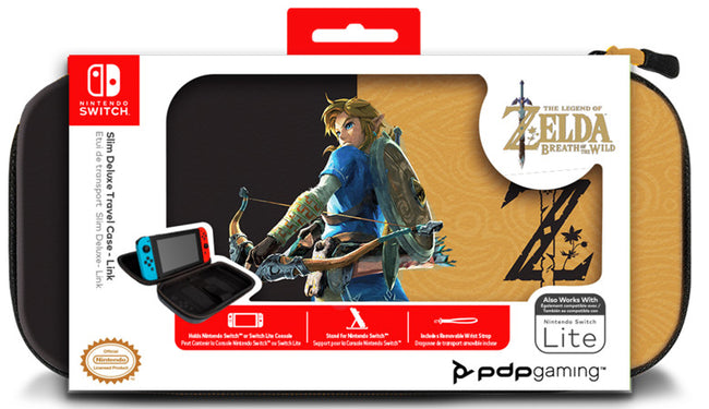 Funda Pdp Slim Deluxe Travel Case Zelda Breath Of The Wild Negro/oro (lite) Hover Image