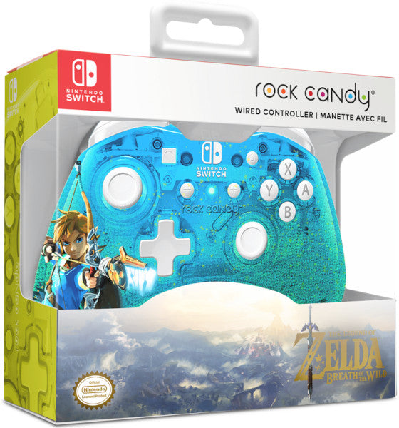 Mando Pdp Rock Candy Wired Controller Zelda Breath Of The Wild Blue (azul) ( Switch 2 )