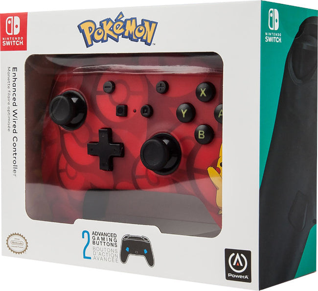 Mando Power A Enhanced Wired Controller Rojo Pokemon Pikachu Hover Image