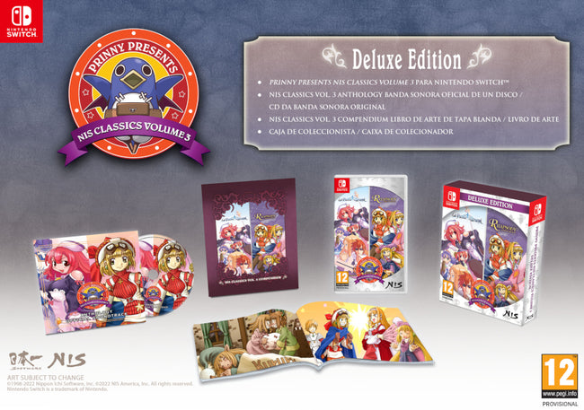 Prinny Present Nis Classics Vol.3 (la Pucelle: Ragnarok & Rhapsody: A Musical Adve.) Deluxe Edition Nintendo Switch Hover Image