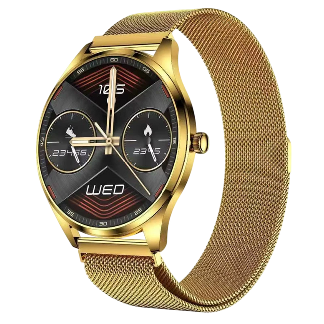 TN99 Smartwatch con Correa Milanesa Dorado Llamadas BT Hover Image