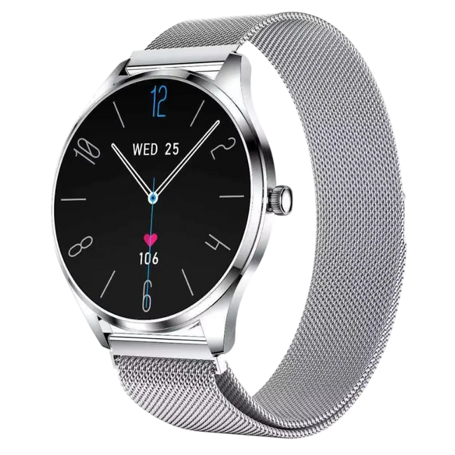 TN99 Smartwatch con Correa Milanesa Plata Llamadas BT Hover Image