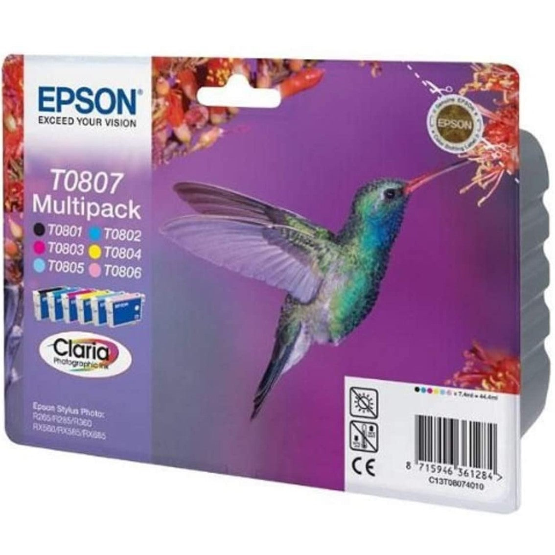 Multipack Tinta Epson T08074 T080140+240+340+440 +540+640 - Colibri