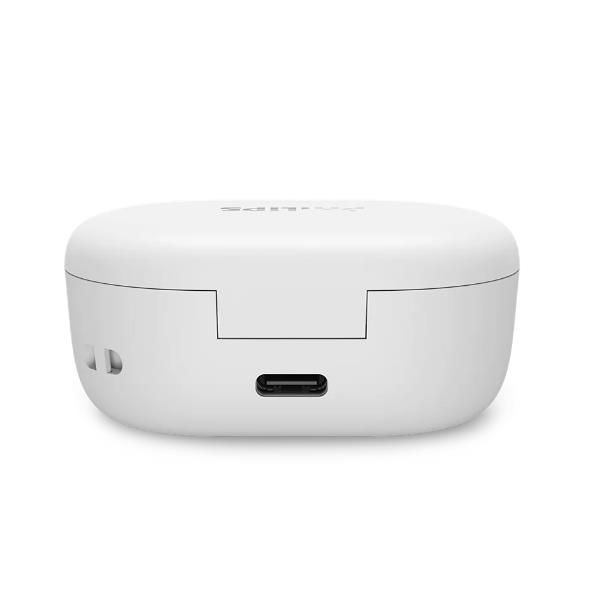 Auriculares Bluetooth Philips TAT1300WT con estuche de carga/ Autonomía 6h/ Blancos