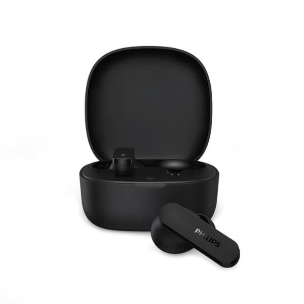 Auriculares Bluetooth Philips TAT2100BK con estuche de carga/ Autonomía 8h/ Negros