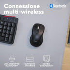 Mouse Trust Wireless Y Bluetooth Ferro Negro 3200 Dpi Ajustable 9 Botones 3 Dispositivos