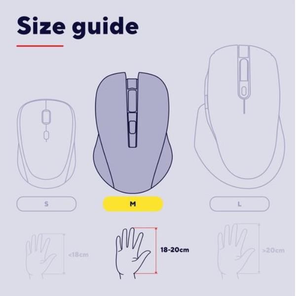 Mouse Trust Wireless Zylo Negro 2400 Dpi Ajustable 6 Botones Plegable