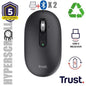 Mouse Trust Wireless Seron Hypscroll Slim 400-2400dpi 6 Botones Recargable Fsc Grs Negro