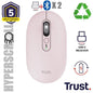 Mouse Trust Wireless Seron Hypscroll Slim 400-2400dpi 6 Botones Recargable Fsc Grs Rosa