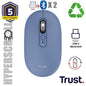 Mouse Trust Wireless Seron Hypscroll Slim 400-2400dpi 6 Botones Recargable Fsc Grs Azul