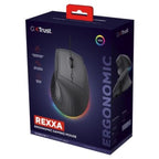 Mouse Trust Gaming Gxt 145 Rexxa 10000dpi 6 Botones Programables Iluminacion Rgb Negro