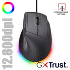 Mouse Trust Gaming Gxt 145 Rexxa 10000dpi 6 Botones Programables Iluminacion Rgb Negro