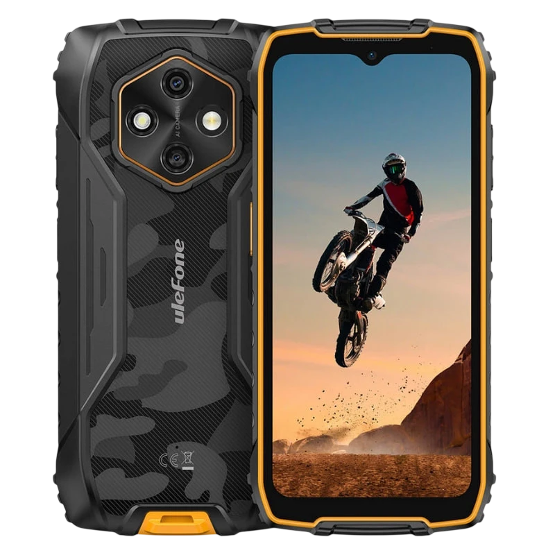 Ulefone RugKing 4 Pro 8GB/128GB Naranja 6,56 pulgadas IPS 120Hz 48MP 10200mAh 18W NFC