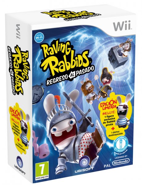 Raving Rabbids Regreso Al Pasado + Figura Nintendo Wii Hover Image
