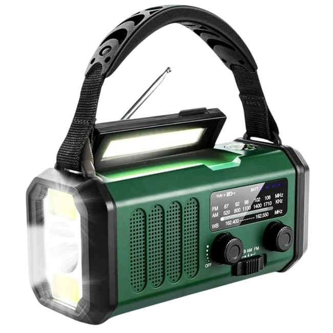 Radio E30 10000 mAh Verde - Radio de Emergencia Hover Image