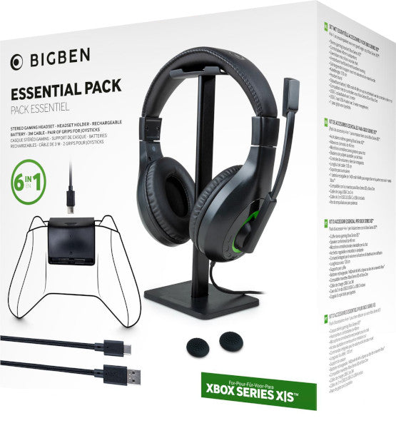 XBOX SERIES X Bigben Essential Pack 5 In 1 (headset/stand Headset Bateria Recargable/cable Usb 3m/grips) Hover Image