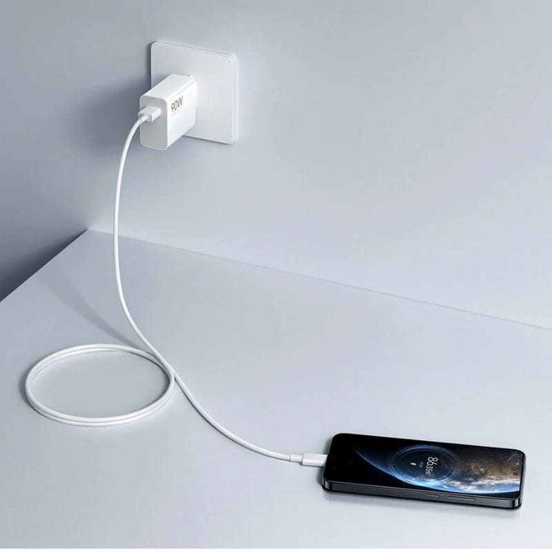 Cargador de carga Rápida Xiaomi 90W HyperCharge Combo USB Tipo-A + Cable USB-C 1m