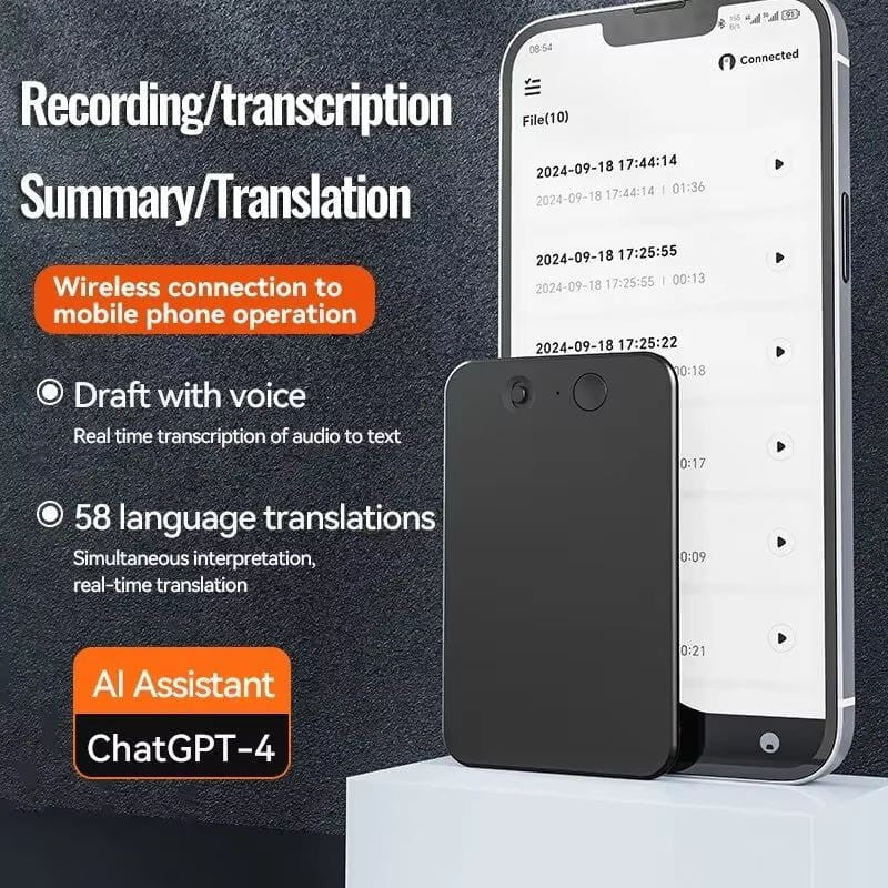 A3 - Grabadora de Voz con IA - 64GB Grabadora de Audio con ChatGPT