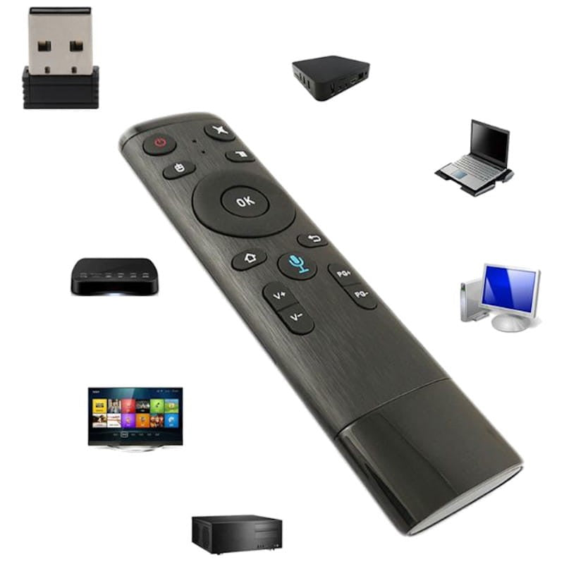 Air Mouse Q5 G Giroscópio de 3 ejes - Conexión WiFi y Control por Voz