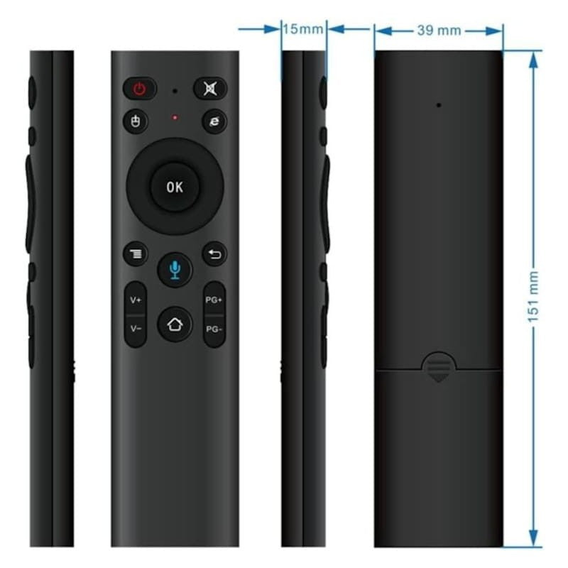 Air Mouse Q5+ Bluetooth 2.4G Mando Remoto por Voz
