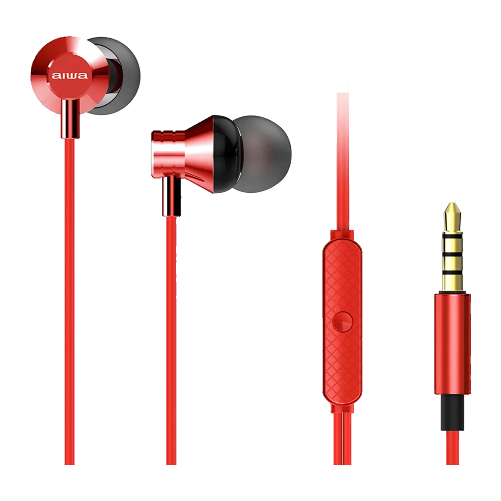 Aiwa ESTM-50RD Jack 3,5 mm In-Ear con micrófono Auriculares