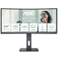 AOC CU34P3CV 34 WQHD VA UltraWide Curvo 100 Hz Negro