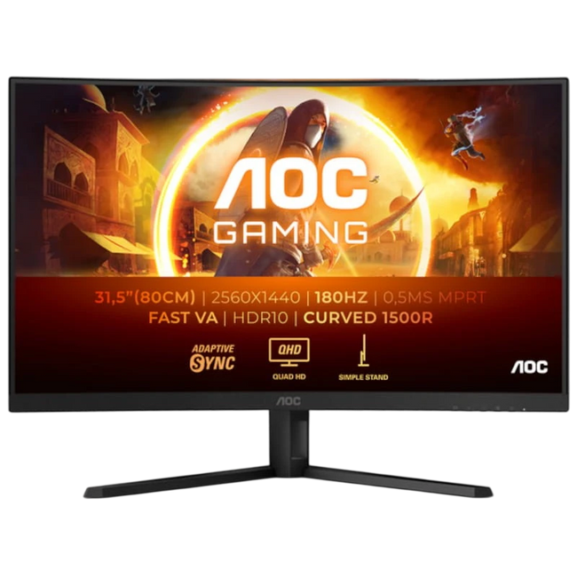 AOC G4 CQ32G4VE 32" 2K QHD VA Curva 180Hz Negro Hover Image