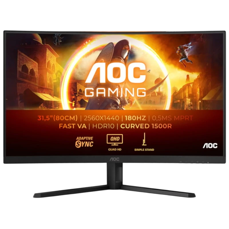 AOC G4 CQ32G4VE 32" 2K QHD VA Curva 180Hz Negro