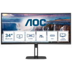 AOC V5 CU34V5C/BK 34 WQHD VA UltraWide Curvo 100 Hz FreeSync Negro