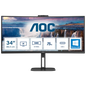 AOC V5 CU34V5CW 34 WQHD VA UltraWide Curvo 100 Hz FreeSync Webcam Negro