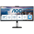 AOC V5 CU34V5CW 34 WQHD VA UltraWide Curvo 100 Hz FreeSync Webcam Negro