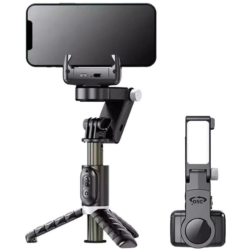 APEXEL Q18 - Gimbal Estabilizador, Trípode, Palo Selfie y Luz de Relleno, Todo en Uno
