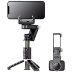 APEXEL Q18 - Gimbal Estabilizador, Trípode, Palo Selfie y Luz de Relleno, Todo en Uno