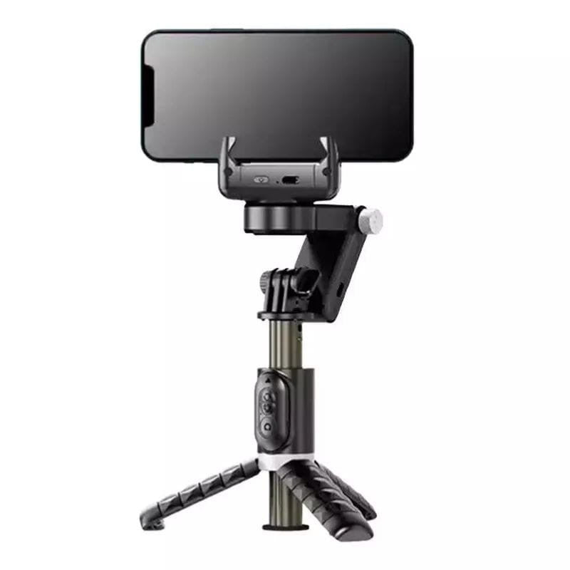 APEXEL Q18 - Gimbal Estabilizador, Trípode, Palo Selfie y Luz de Relleno, Todo en Uno